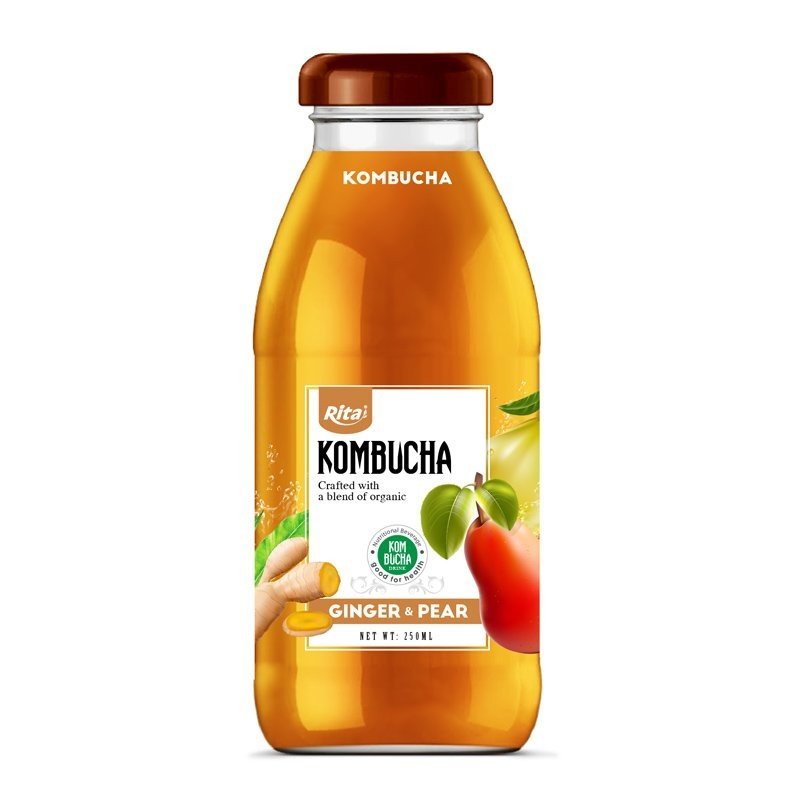 Ginger and pear kombucha
