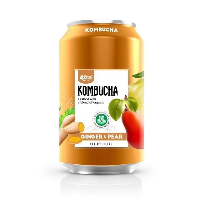 Ginger and pear kombucha 330ml