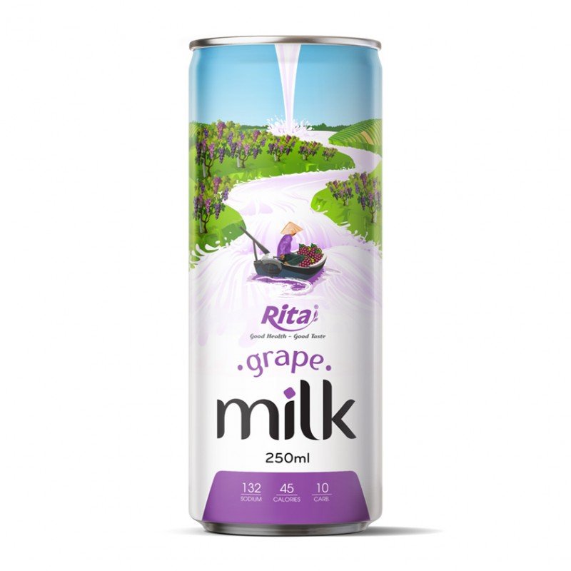 Grapemilk250ml slimcan