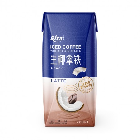 Iced cafe coconut milk latte