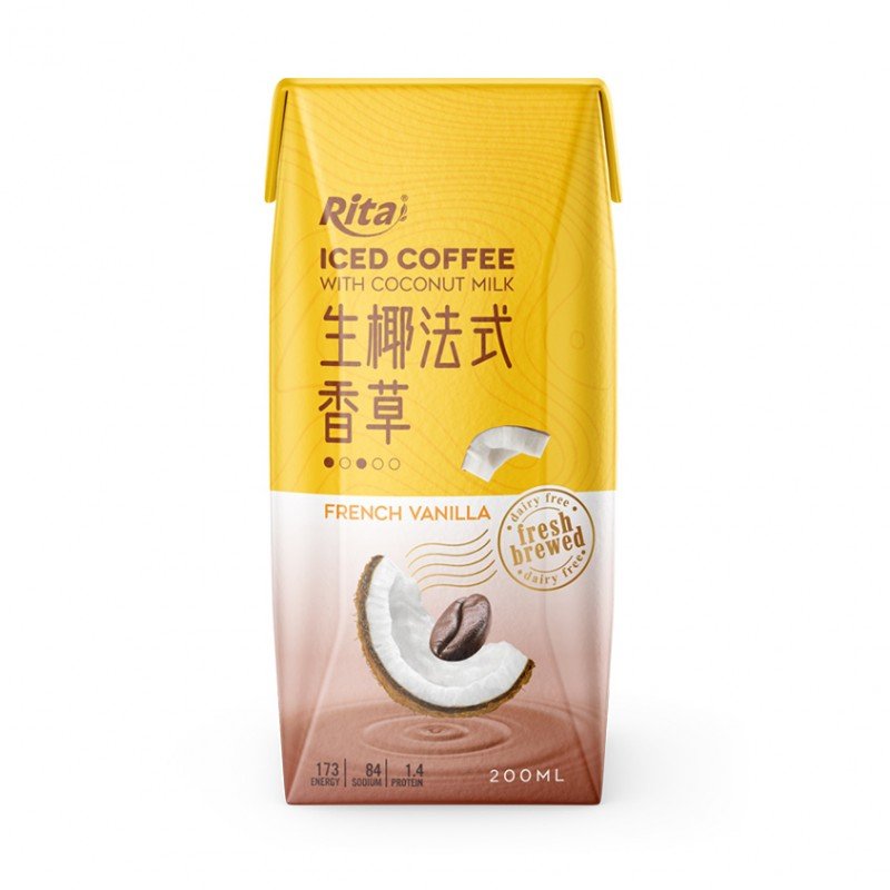 Iced cafe cooconut milk vanilla 1