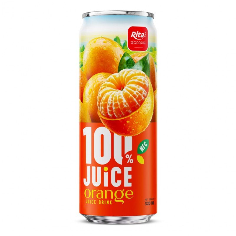 JUICE orange juice drink 320ml sleek can