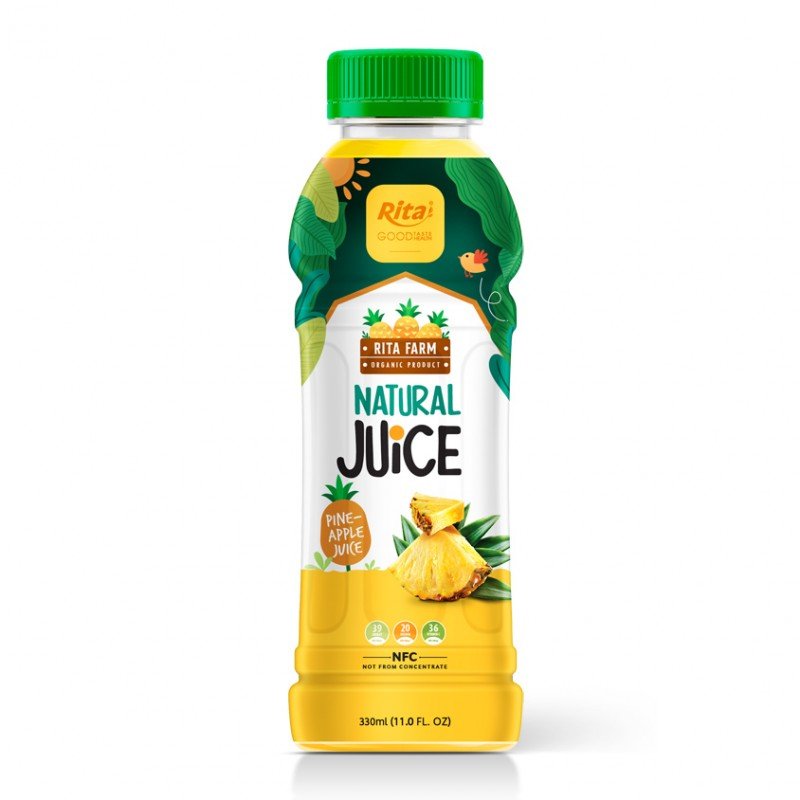 Natural Juice Pineapple 330ml Pet 1