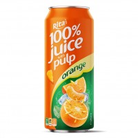 100% Orange Juice With Pulp 500ml Cans Rita Brand