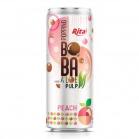 320ml Aluminum Can Delicious Peach Flavored Bubble Tea