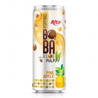 320ml Aluminum Can Delicious Pineapple Flavored Bubble Tea