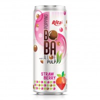 320ml Aluminum Can Delicious Strawberry Flavored Bubble Tea