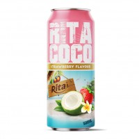 Rita Coco Water With Strawberry Flavor 500ml Can  