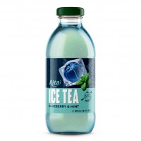 Experience Pure Refreshment with Rita Blueberry & Mint Ice Tea 500ml Glass Bottle