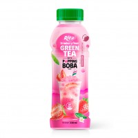 Rita Popping Boba Black Tea with Strawberry Flavor 330ml Pet Bottle