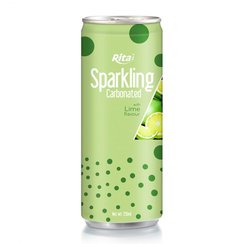 Sparkling Carbonated 250ml can lime