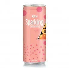 Sparkling Carbonated 250ml can peach 1