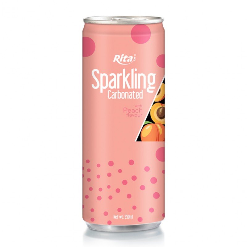 Sparkling Carbonated 250ml can peach 1