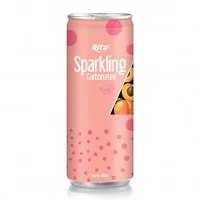 Supplier Sparkling Water Peach Flavor 250ml Alu Can