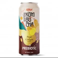 Sparkling Kombucha Prebiotic with Pear and Ginger