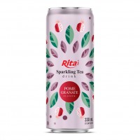 Rita Brand Sparkling Tea Drink Pomegranate Flavor 330ml Can