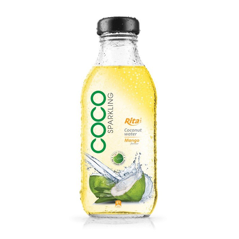 Sparkling coconut water with mango 350ml glass bottle Bottle