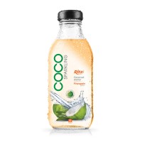Sparkling Coconut Water With Pineapple Flavor 350ml Glass Bottle  