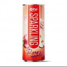 Sparkling drink fruit apple and roes 250ml cans