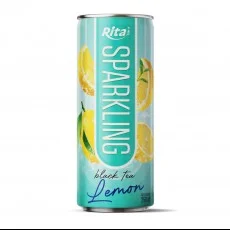 Sparkling drink fruit lemon and black tea 250ml cans