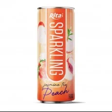 Sparkling drink fruit peach and  jasmine tea 250ml cans