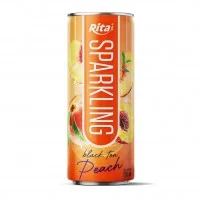 Sparkling drink fruit peach and black tea 250ml cans