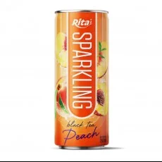 Sparkling drink fruit peach and black tea 250ml cans