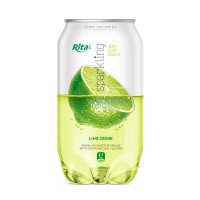 OEM Sparkling Water Lime Flavor 350ml Alu Can