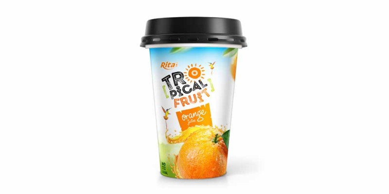 Tropical fruit Orange juice PP cup 330ml