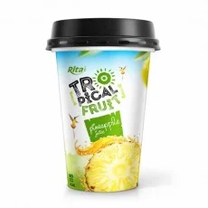 Tropical fruit  pineapple juice PP cup 330ml