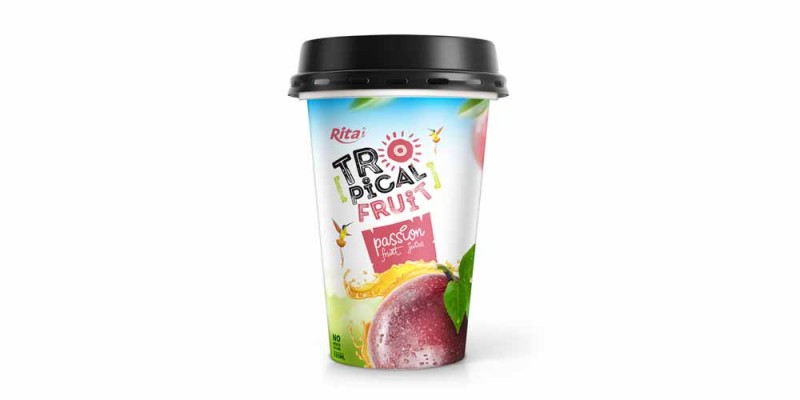 Tropical fruit passion fruit juice PP cup 330ml