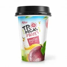 Tropical fruit passion fruit juice PP cup 330ml