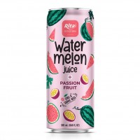 New Version Rita Watermelon Juice With Passion Fruit 320ml Sleek Can