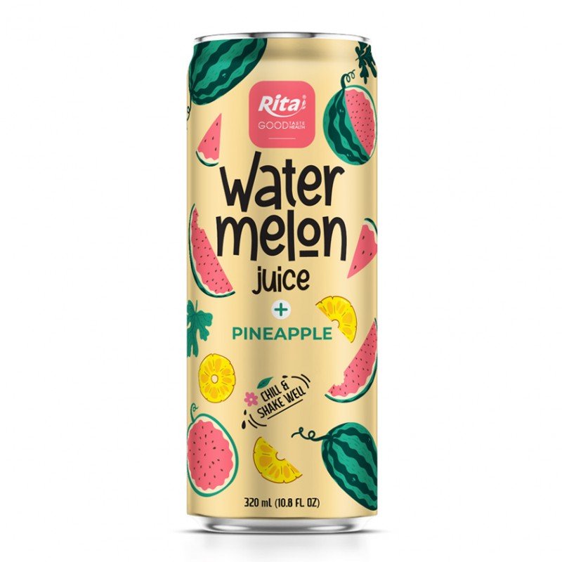Watermelon with Fruit 320ml sleek can 07