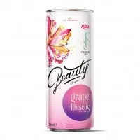 Supplier Beauty Collagen Drink With Grape And Hibiscus 250ml Can