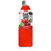 Basil Seed Drinks with Pomegranate Flavor 500ml Bottle