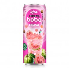 best popping boba with guava flavor canned drink