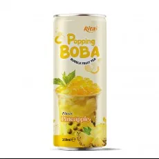 popping Boba bubble pineapple TEA drink  250ML cans