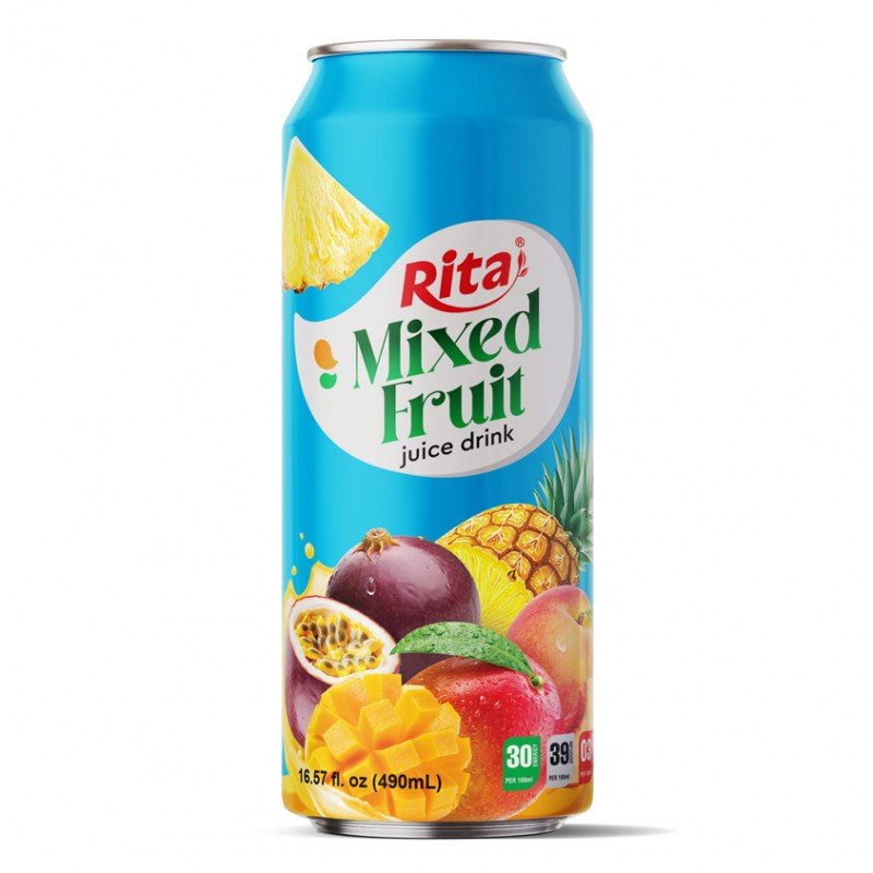 real best fruit to mixed fruit juice drink 490ml cans